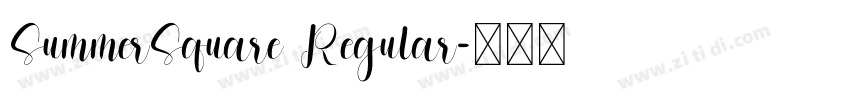 SummerSquare Regular字体转换
